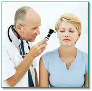 Otoscope checking for hearing loss